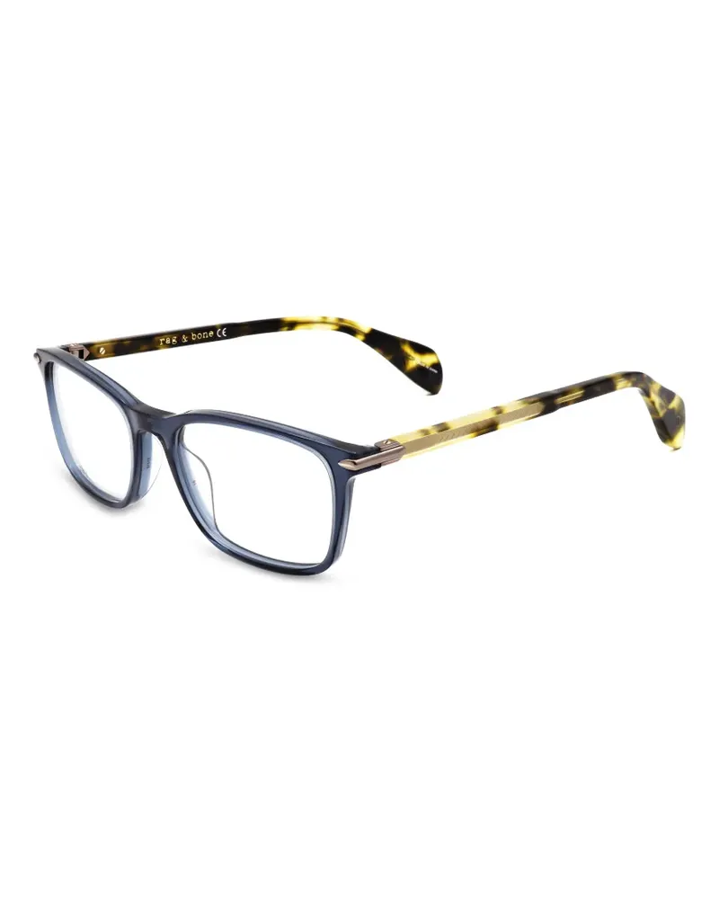 Rag & Bone Eckige Brille in Schildpattoptik - Blau Blau