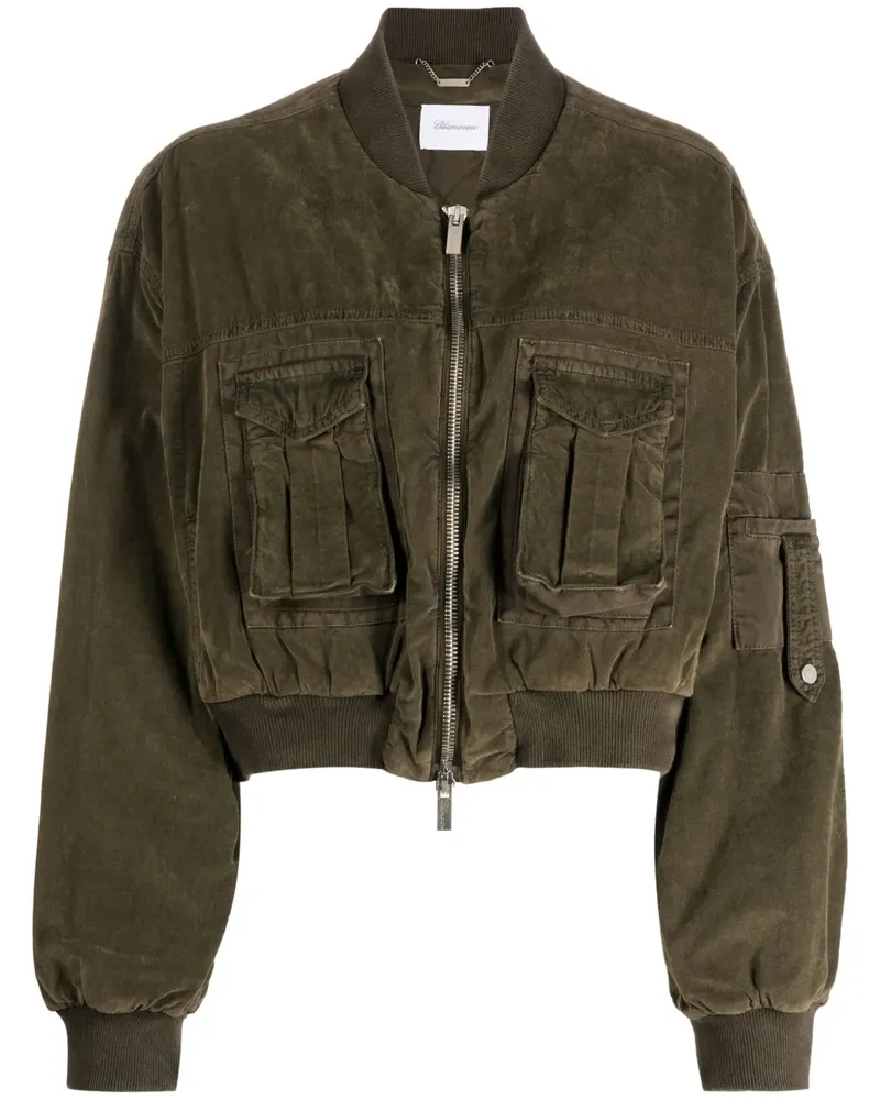 Blumarine Bomberjacke im Cropped-Design - Grün Grün