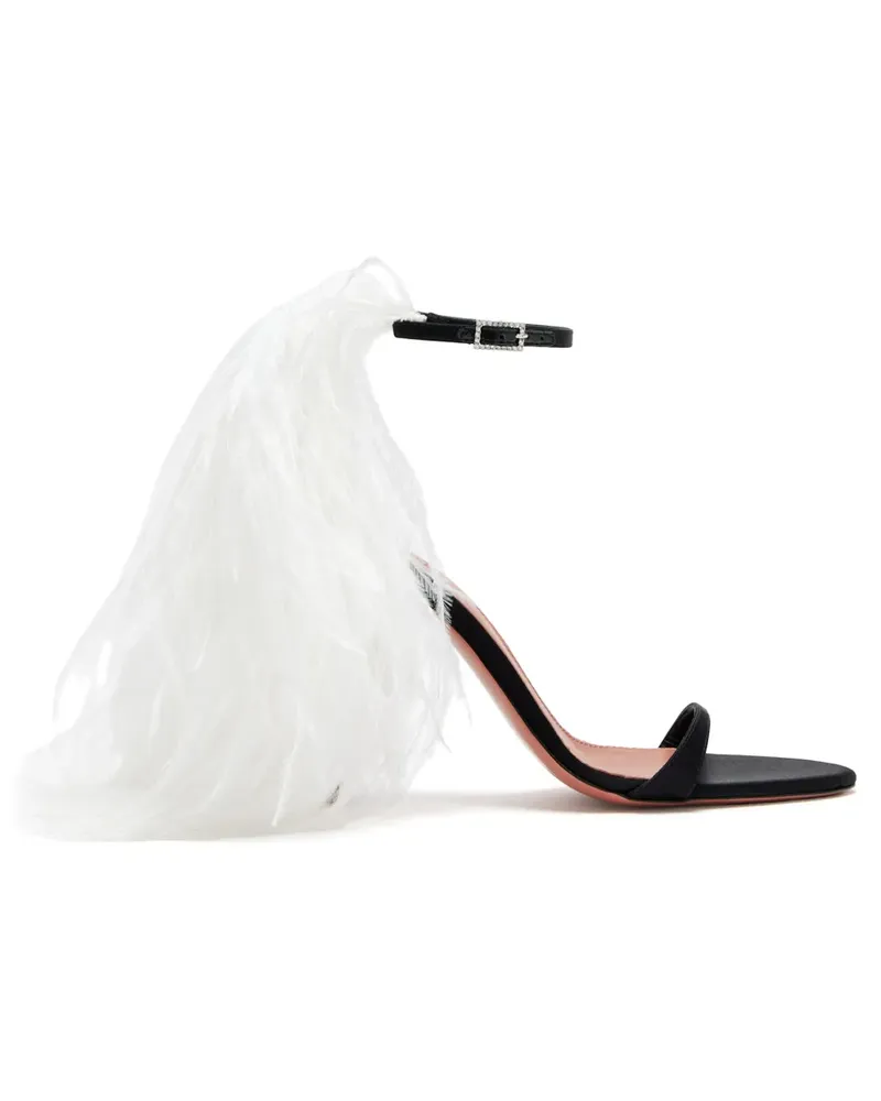 Amina Muaddi Jerry Sandalen 105mm - Schwarz Schwarz