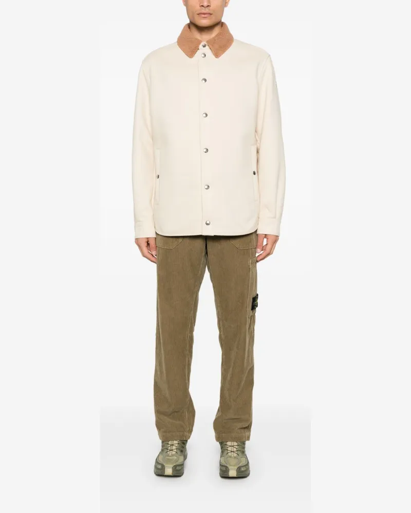 Moncler Twill-Hemdjacke - Nude Nude