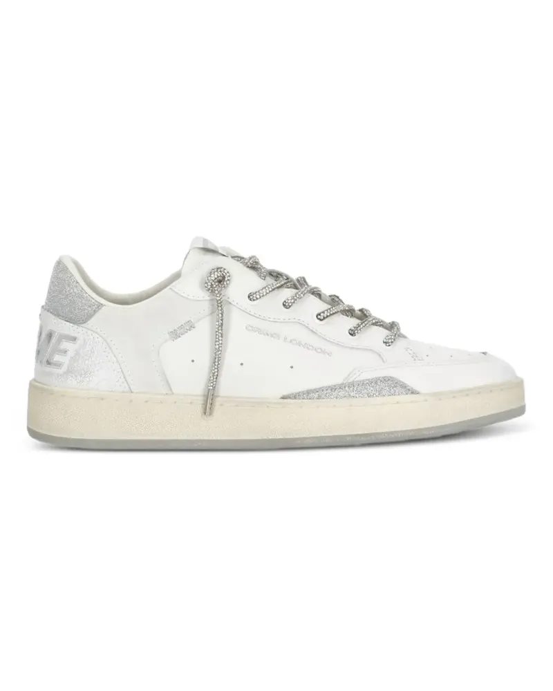 Crime Chelsea laces leather sneakers - Weiß Weiß