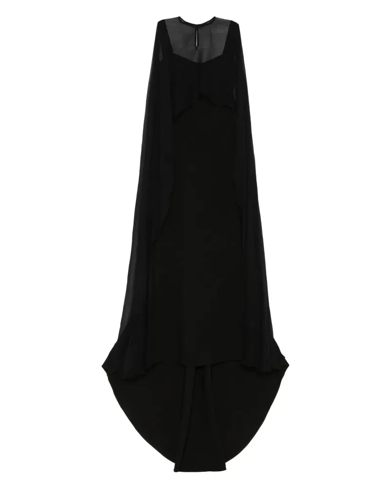 ATU Body Couture Maxikleid mit abnehmbarem Cape - Schwarz Schwarz