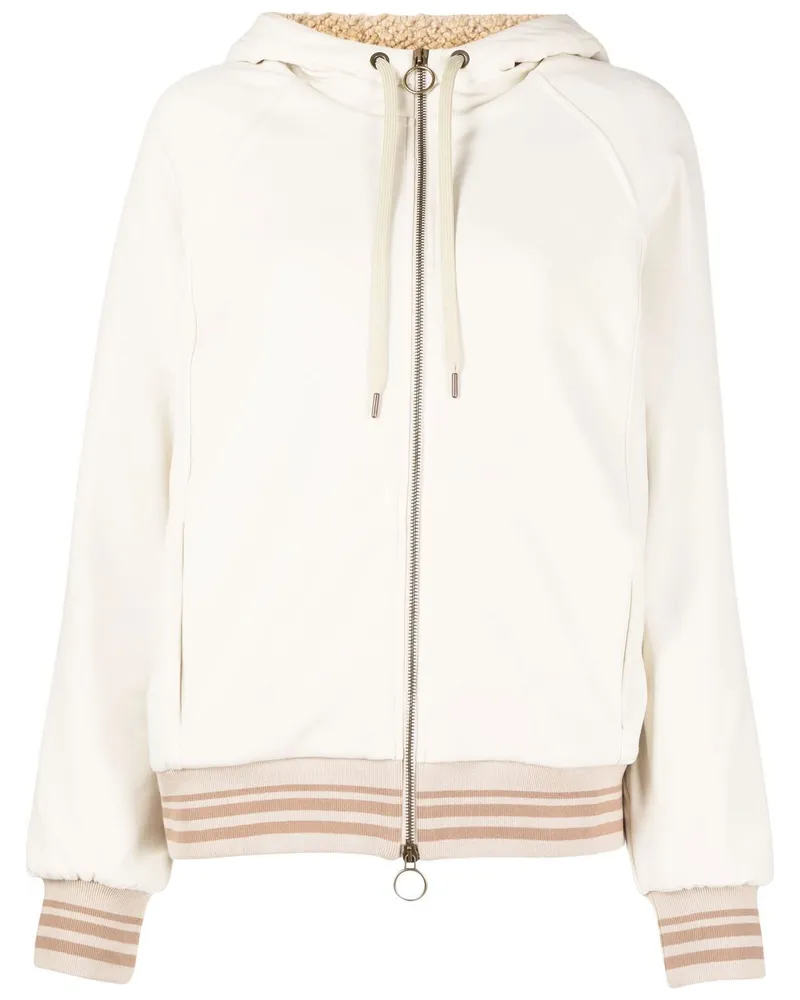 Eleventy Bomberjacke mit Kapuze - Nude Nude