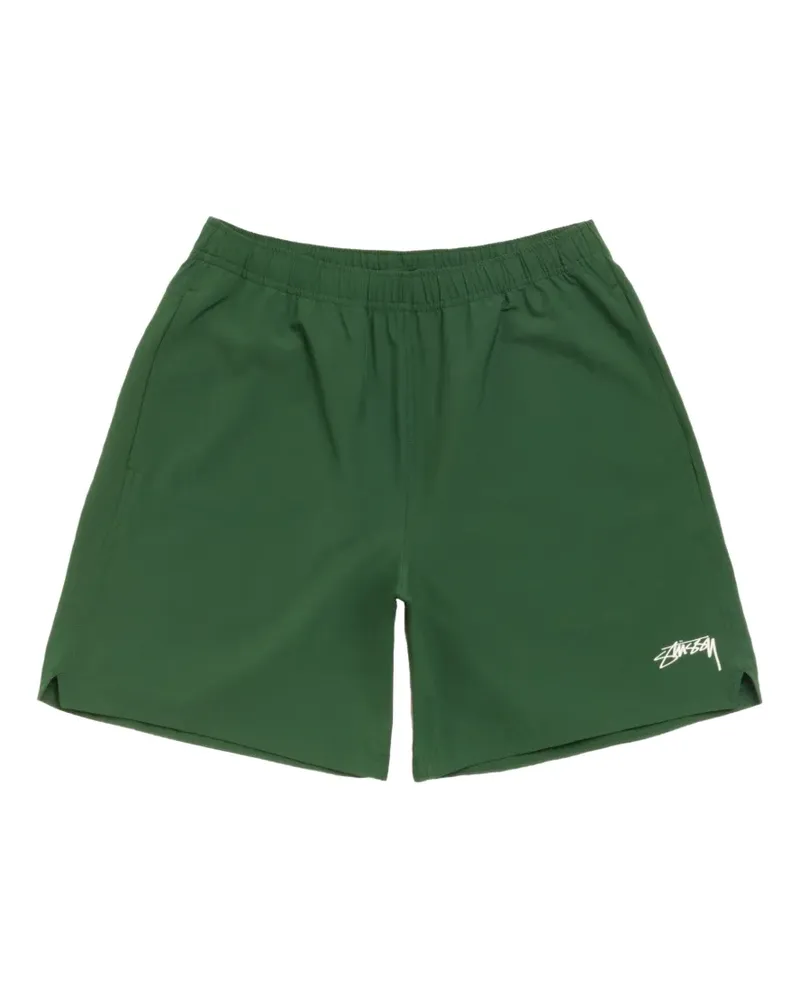 Stüssy Joggingshorts mit Logo-Print - Grün Grün