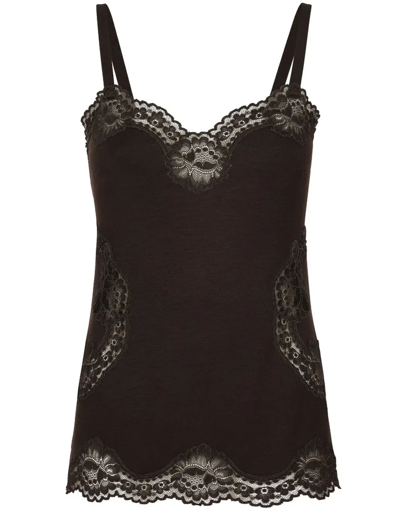 Dolce & Gabbana Camisole-Top mit Spitze - Schwarz Schwarz