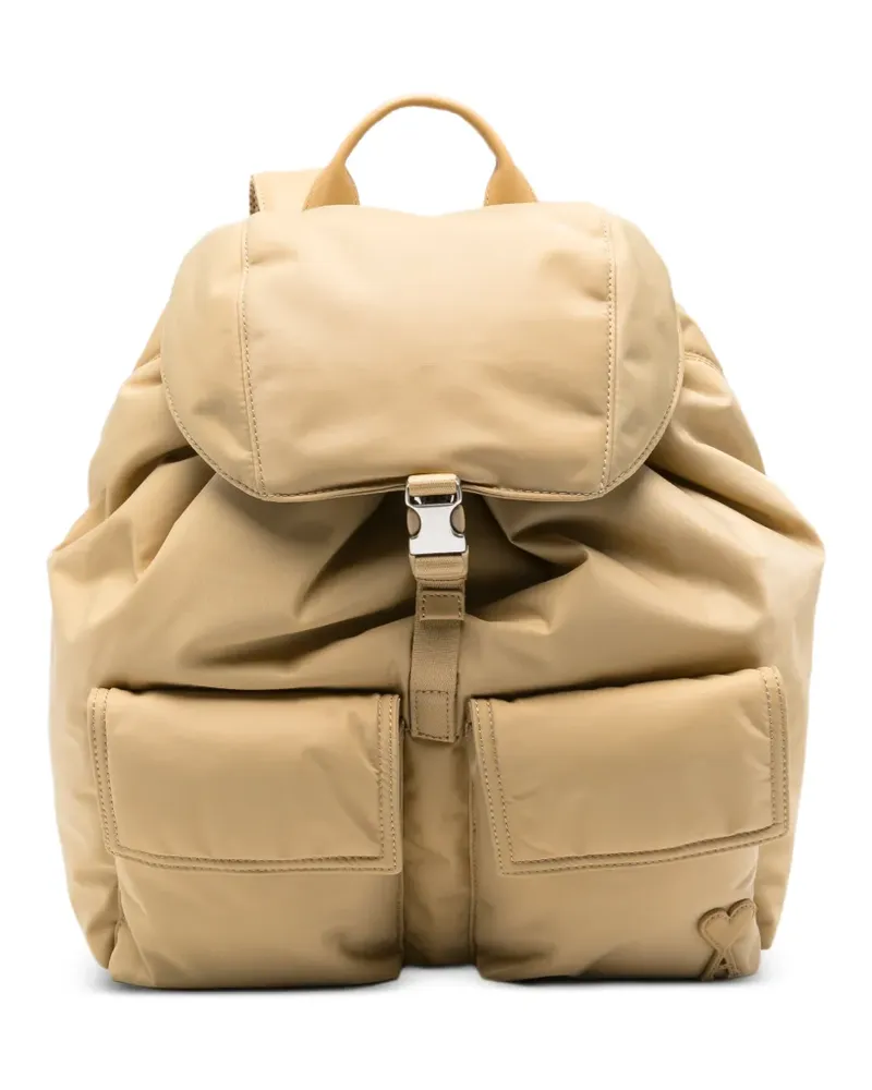 AMI Paris Ami de Coeur Rucksack mit Schnalle - Nude Nude