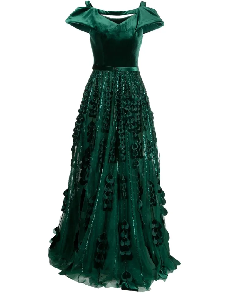 Saiid Kobeisy Kleid mit Herzapplikation - Grün Grün