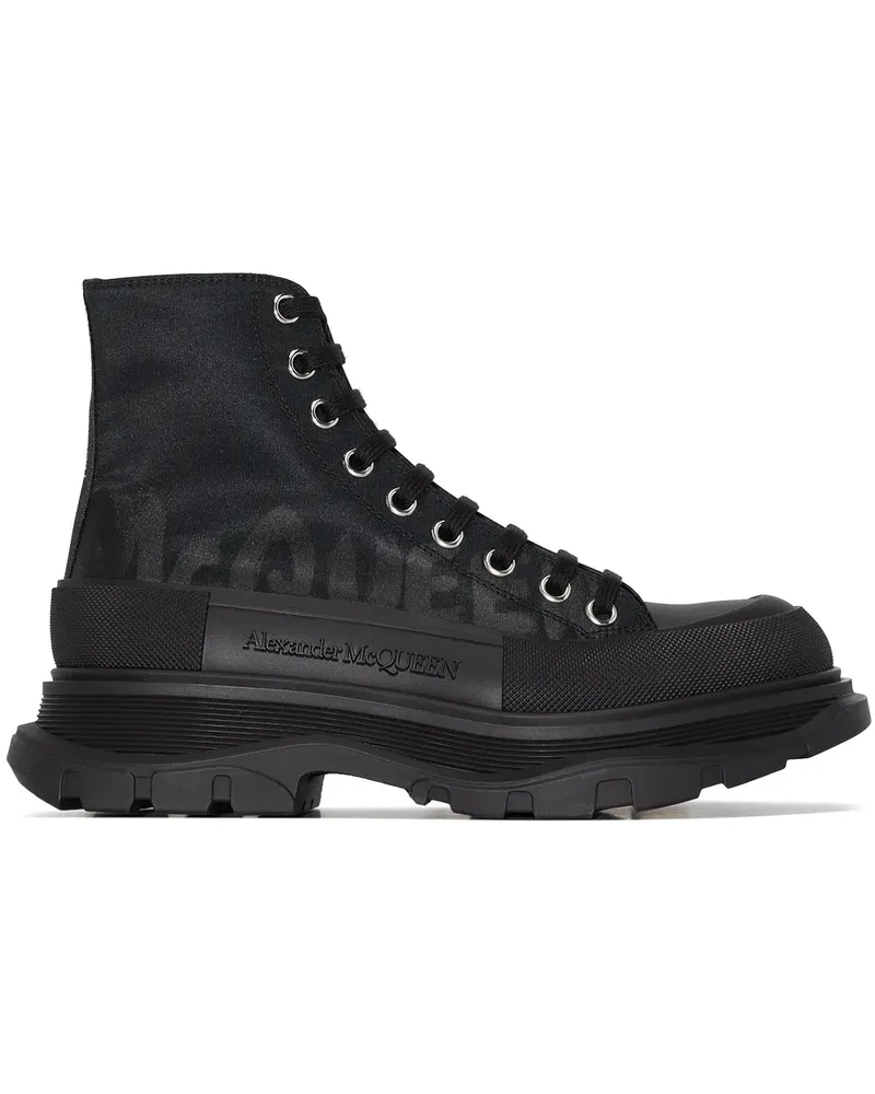 Alexander McQueen Tread Slick Schnürstiefel - Schwarz Schwarz
