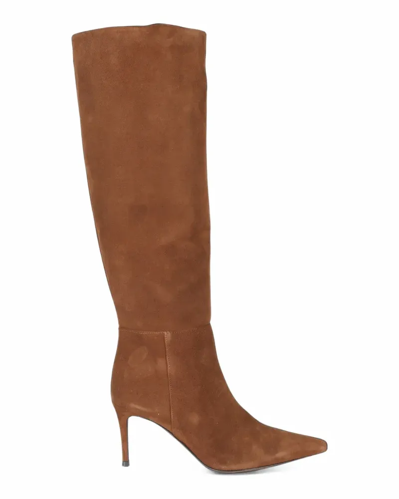 FESTA Milano Kniehohe Thea Stiefel aus Wildleder - Braun Braun