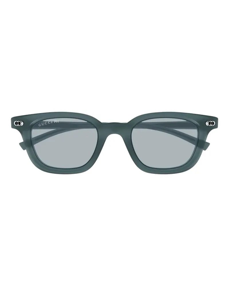 Gucci oval-logo sunglasses - Blau Blau