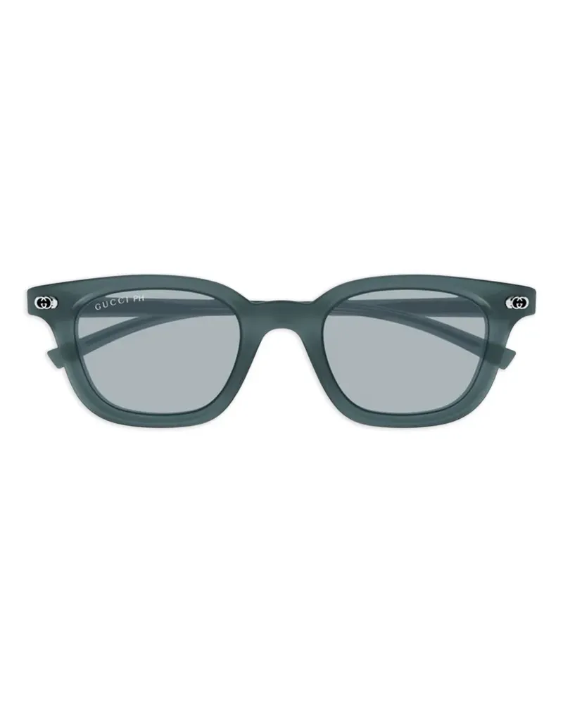 Gucci oval-logo sunglasses - Blau Blau