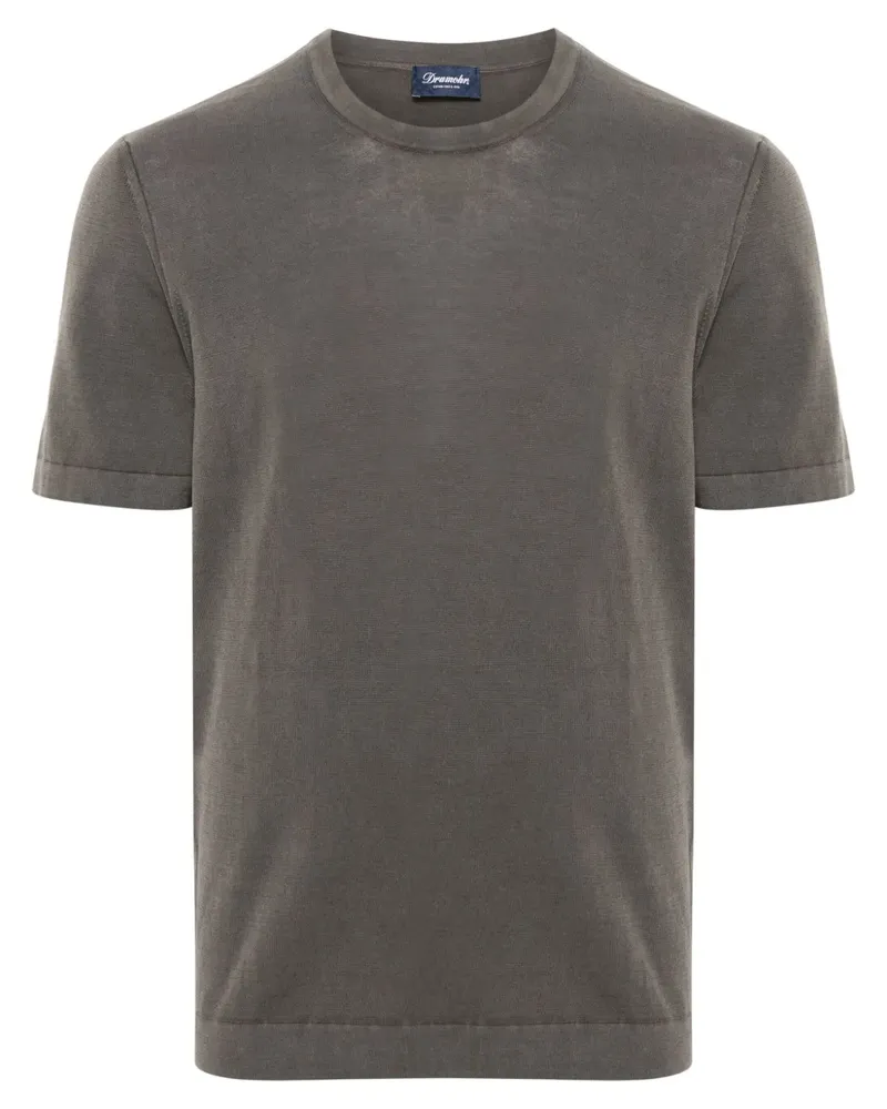 Drumohr  Fein gestricktes T-Shirt - Braun Braun