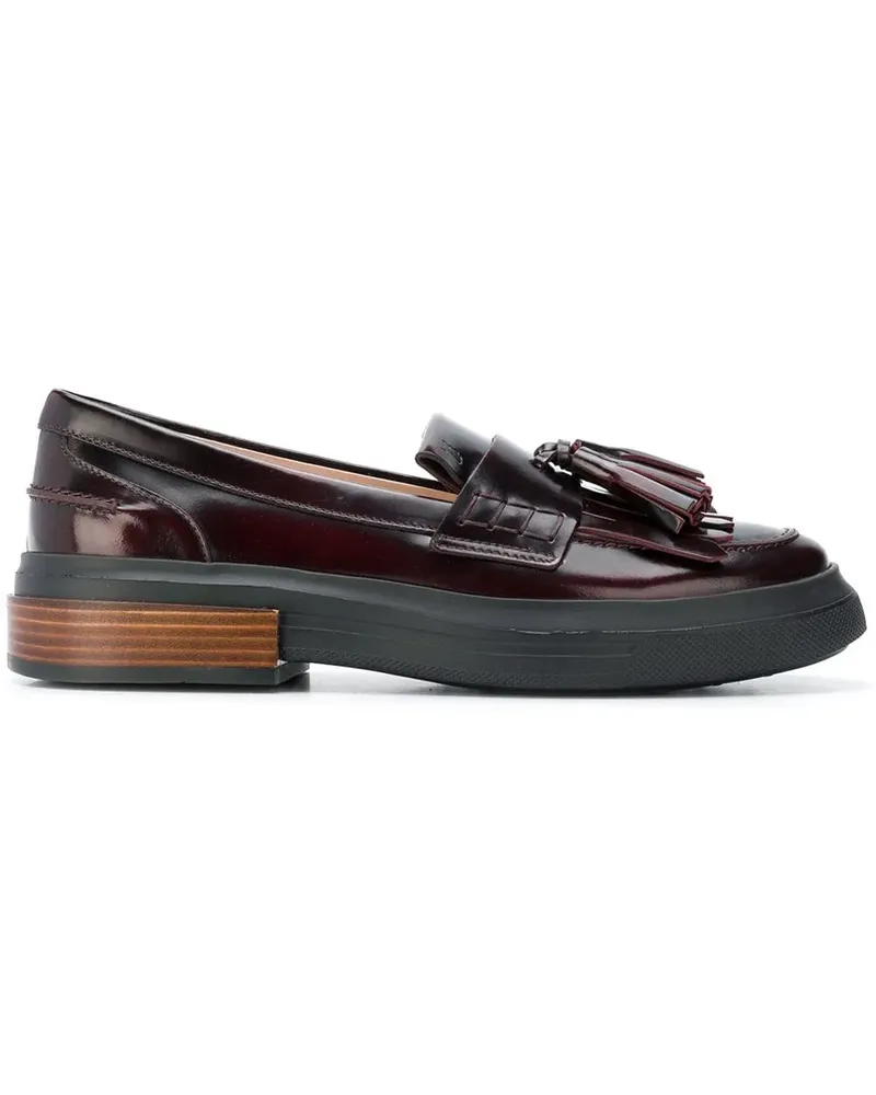 TOD'S Flatform-Loafer mit Quasten - Rot Rot
