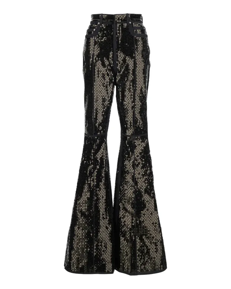 Rick Owens Bolan Schlagjeans mit Pailletten - Schwarz Schwarz