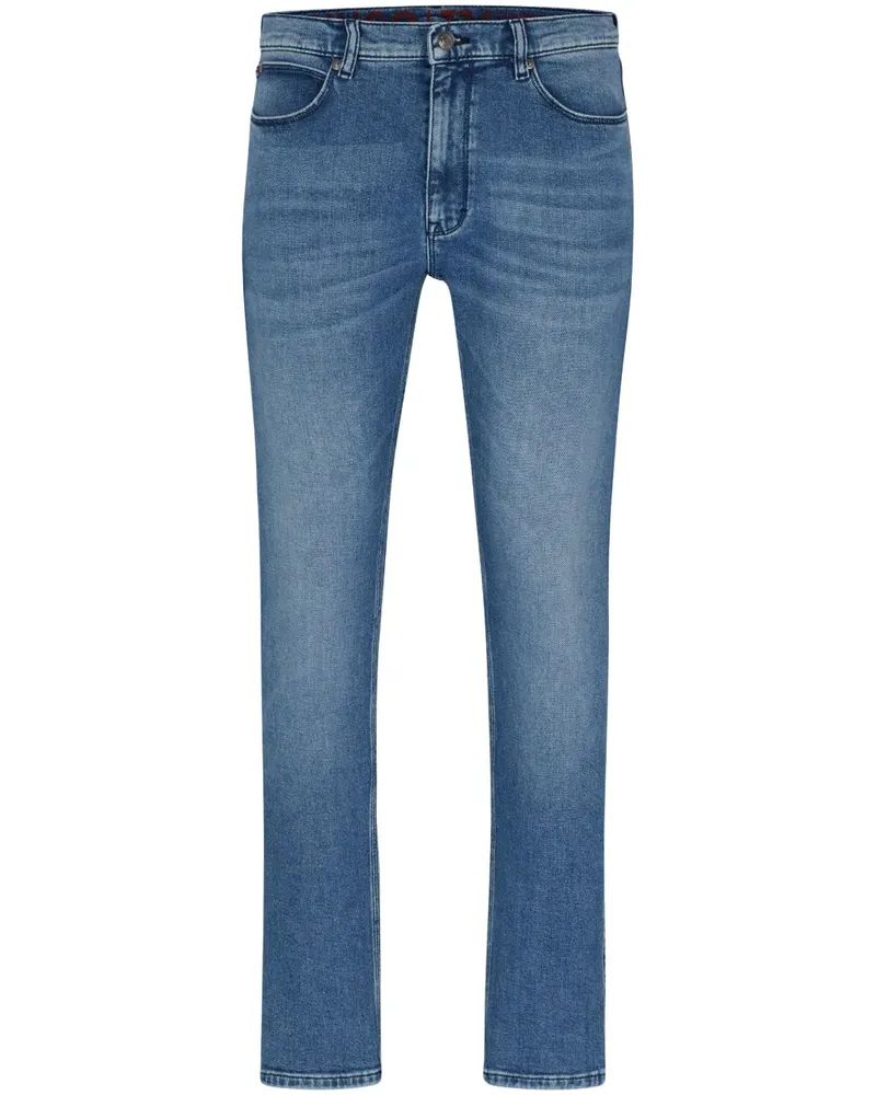 HUGO BOSS Halbhohe 734 Slim-Fit-Jeans - Blau Blau