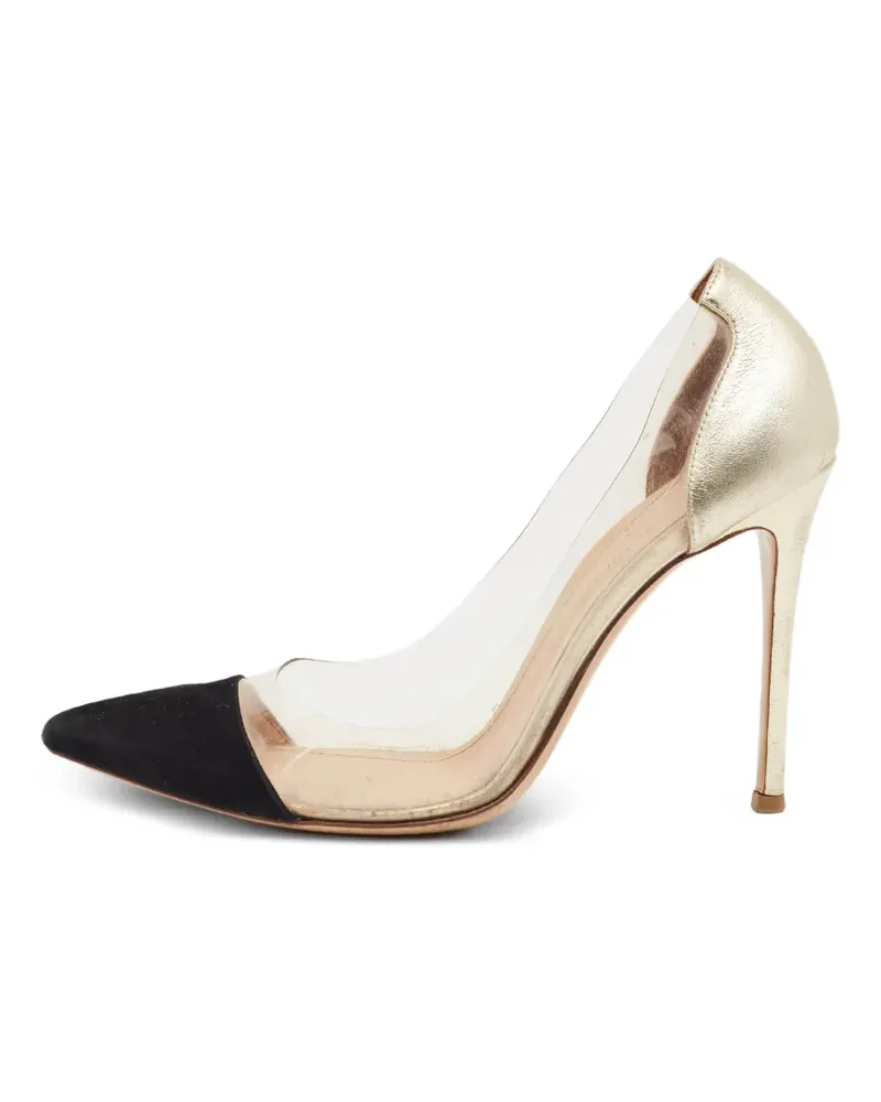 Gianvito Rossi Pumps mit transparenten Details - Gold Gold