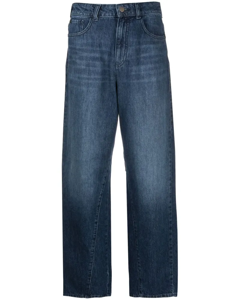 Emporio Armani Weite Cropped-Culotte - Blau Blau