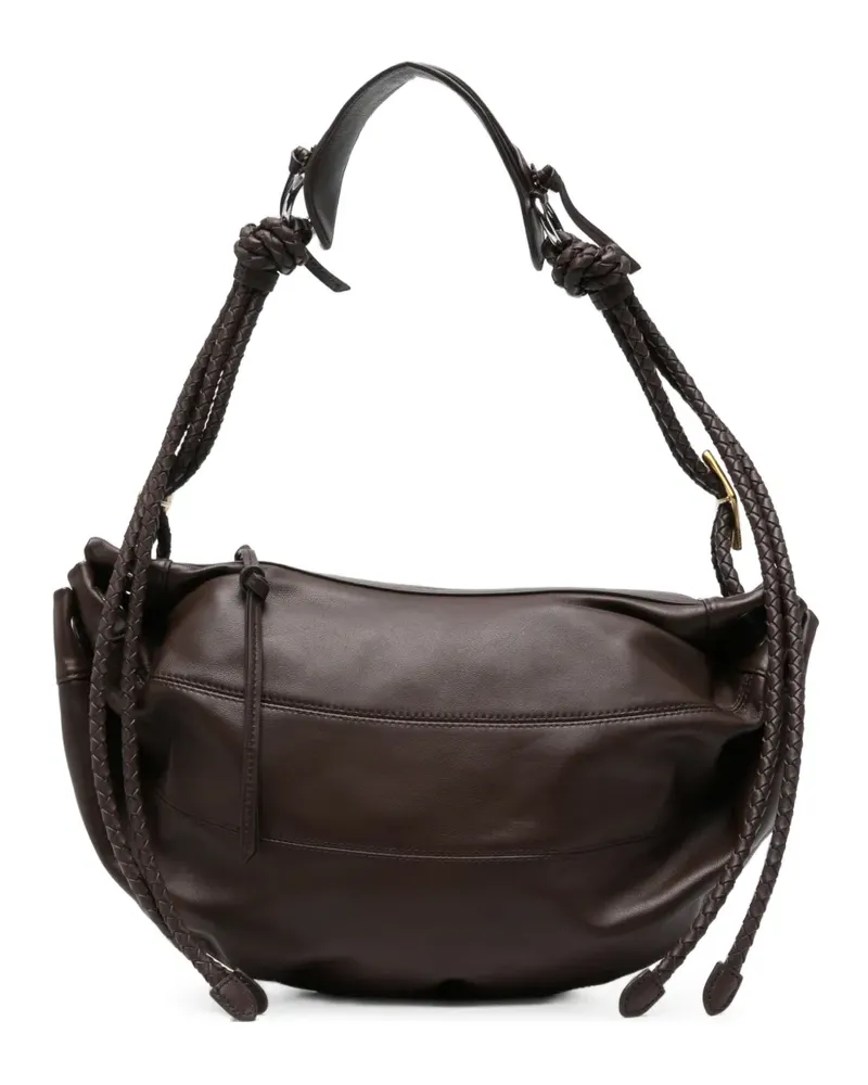 Isabel Marant Maia braided-detail shoulder bag - Braun Braun