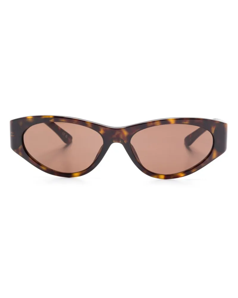 Balenciaga Sonnenbrille mit ovalem Gestell - Braun Braun