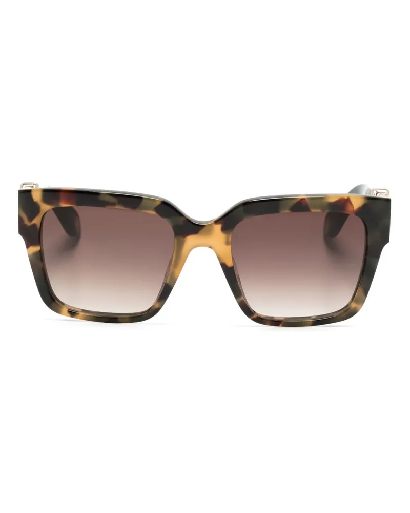 Roberto Cavalli Sonnenbrille mit eckigem Gestell - Braun Braun
