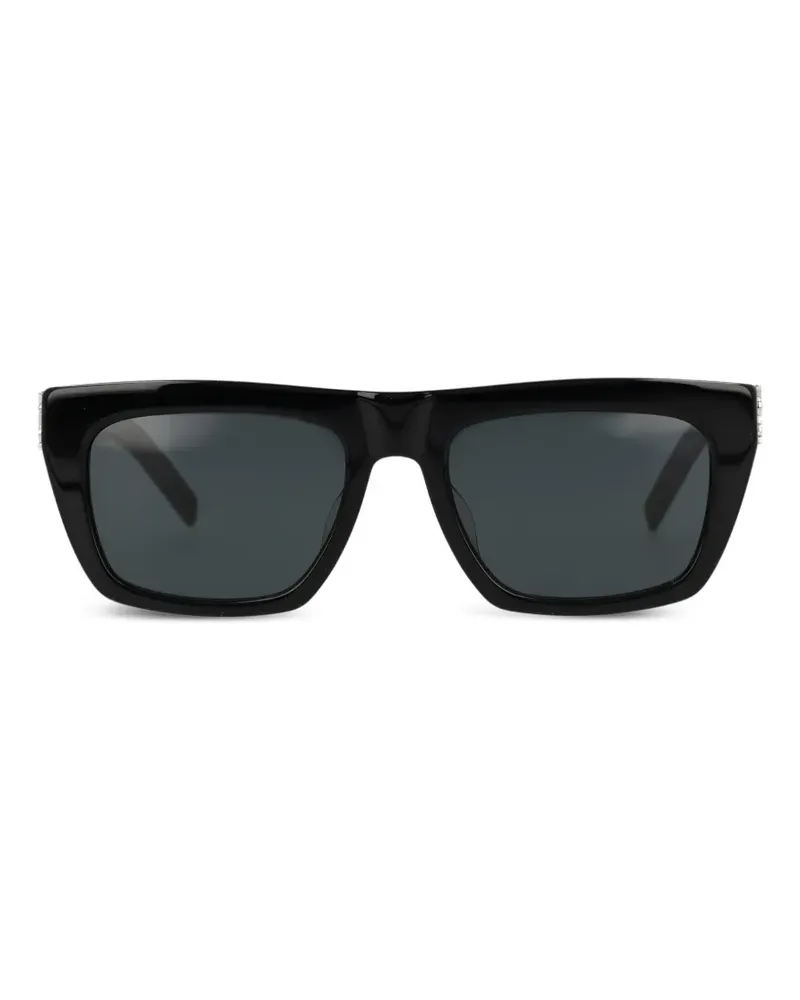 Saint Laurent Sonnenbrille mit eckigem Gestell - Schwarz Schwarz