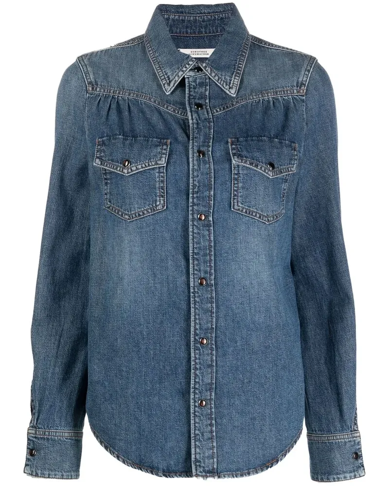 Dorothee Schumacher Jeanshemd mit aufgesetzten Taschen - Blau Blau