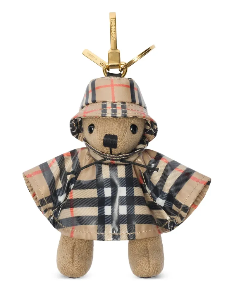 Burberry Karierter Thomas Bear Schlüsselanhänger - Nude Nude
