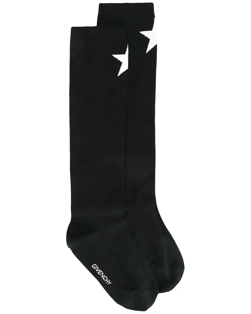 Givenchy Socken mit Sternenmuster - Schwarz Schwarz