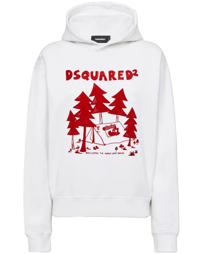 Dsquared2 Klassischer Hoodie - Weiß Weiß