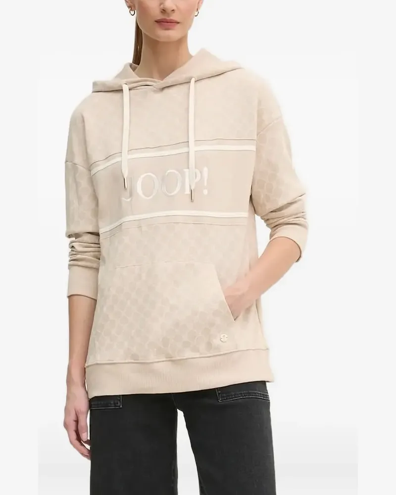 JOOP! Hoodie mit Monogrammmuster - Nude Nude