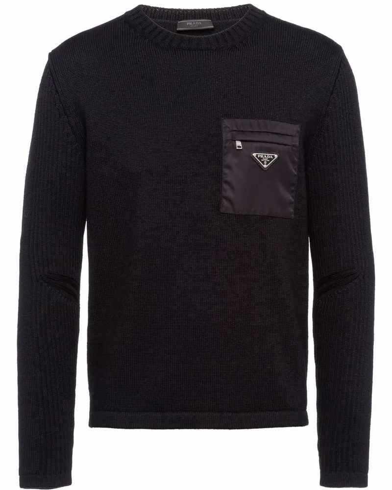 Prada Pullover mit Taschendetail - Schwarz Schwarz