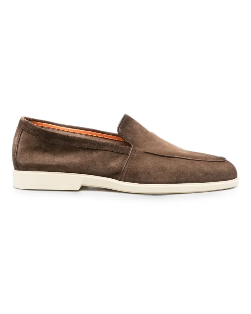 Santoni suede slip-on loafers - Braun Braun