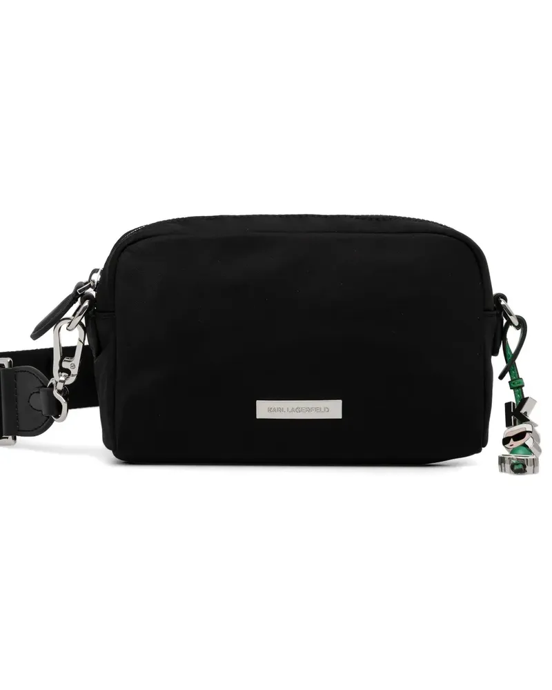 Karl Lagerfeld charm-detail crossbody bag - Schwarz Schwarz