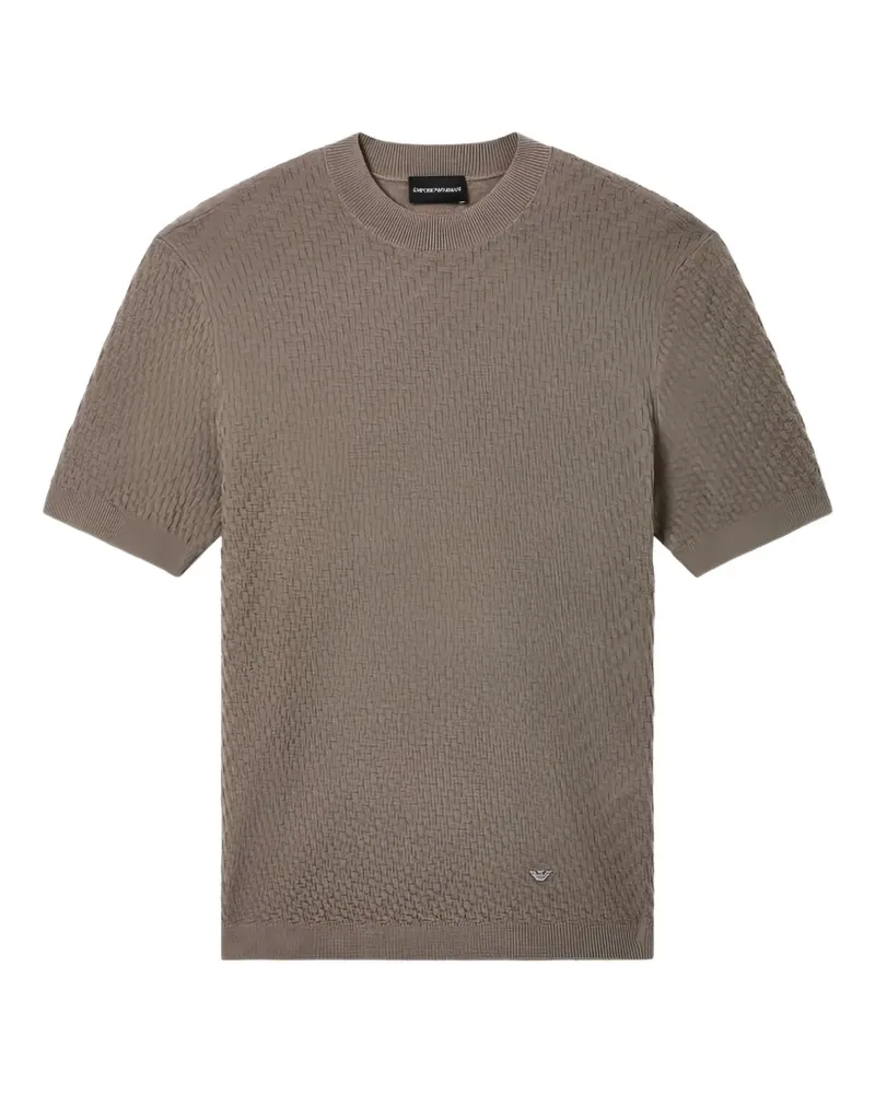 Emporio Armani T-Shirt mit Logo-Applikation - Braun Braun