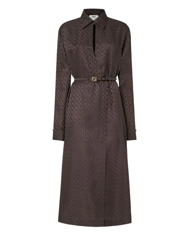 Fendi Jacquard-Kleid - Braun Braun