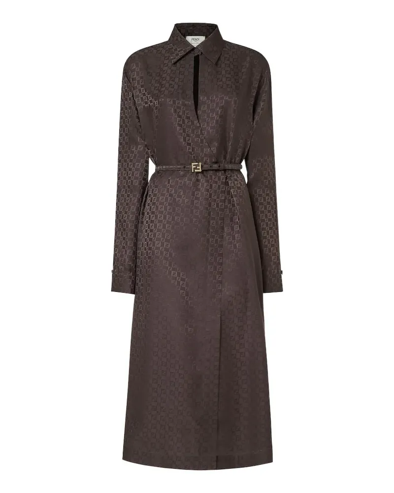 Fendi Jacquard-Kleid - Braun Braun