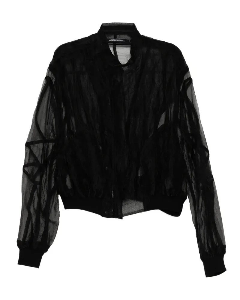 Julius sheer panelled jacket - Schwarz Schwarz