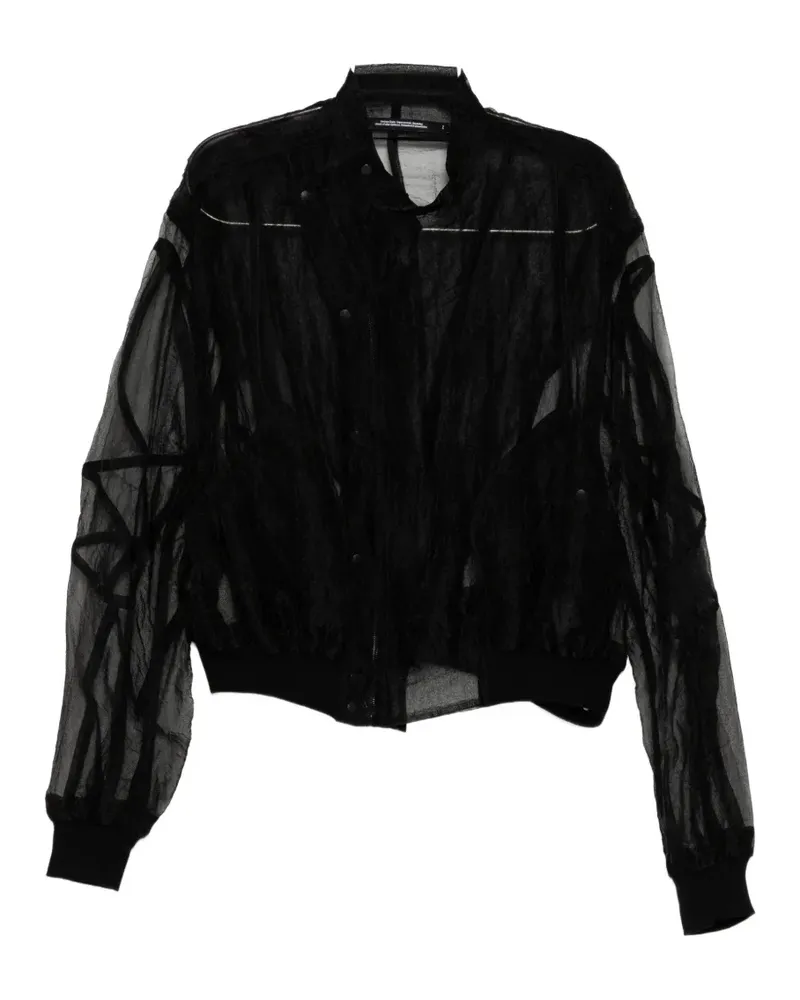Julius sheer panelled jacket - Schwarz Schwarz