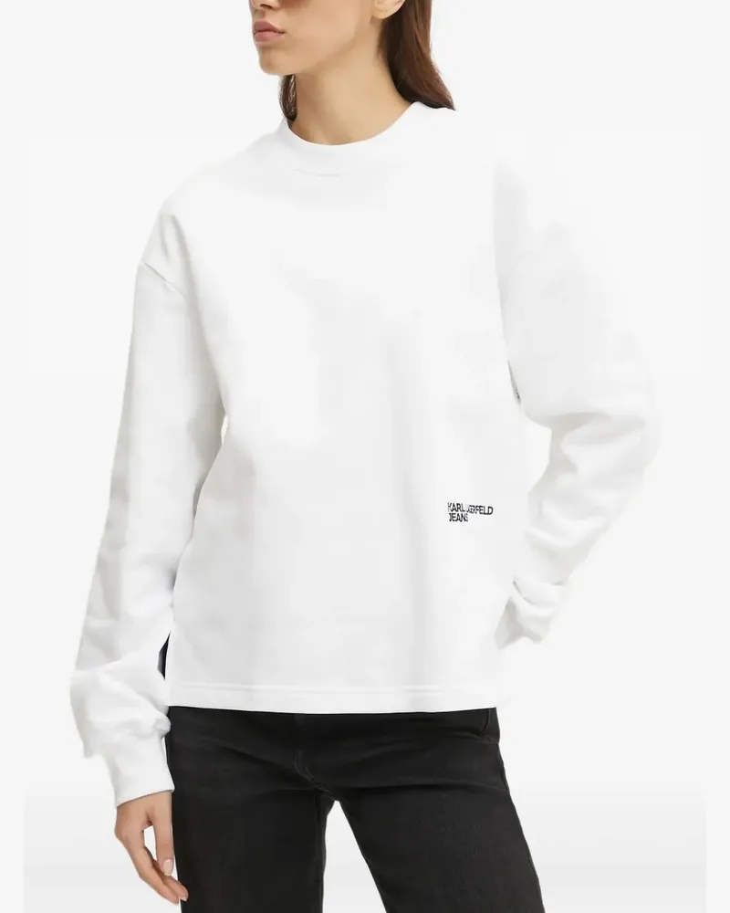 Karl Lagerfeld Sweatshirt mit Rundhalsausschnitt - Weiß Weiß