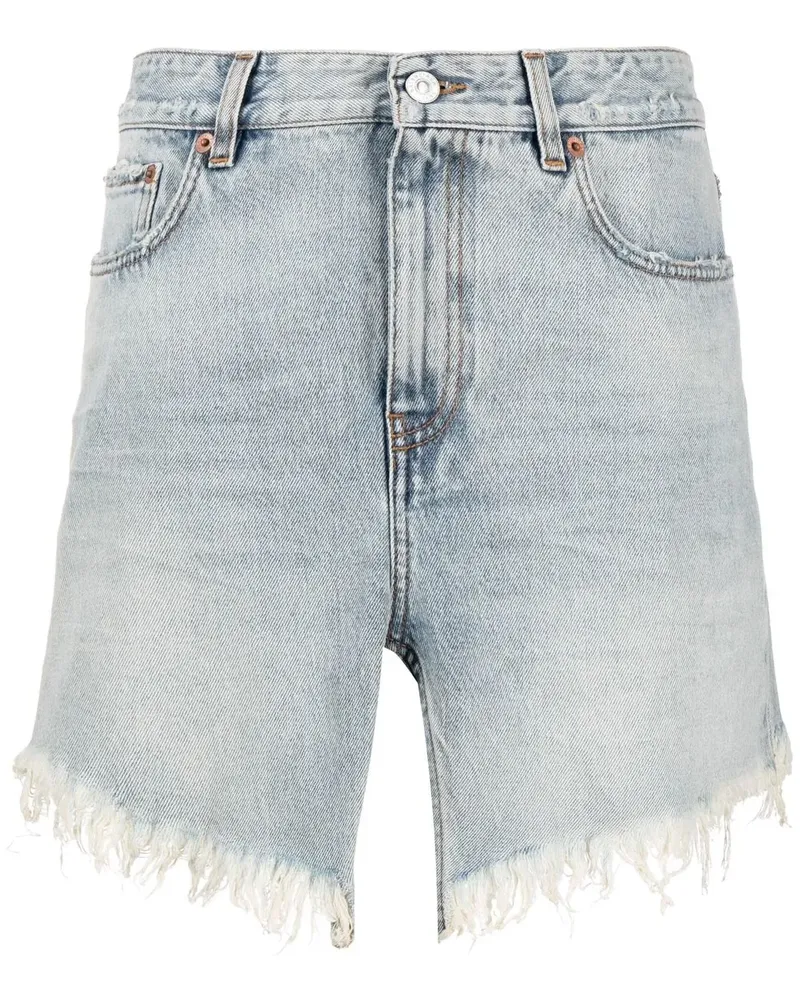 Balenciaga Jeansrock in Distressed-Optik - Blau Blau