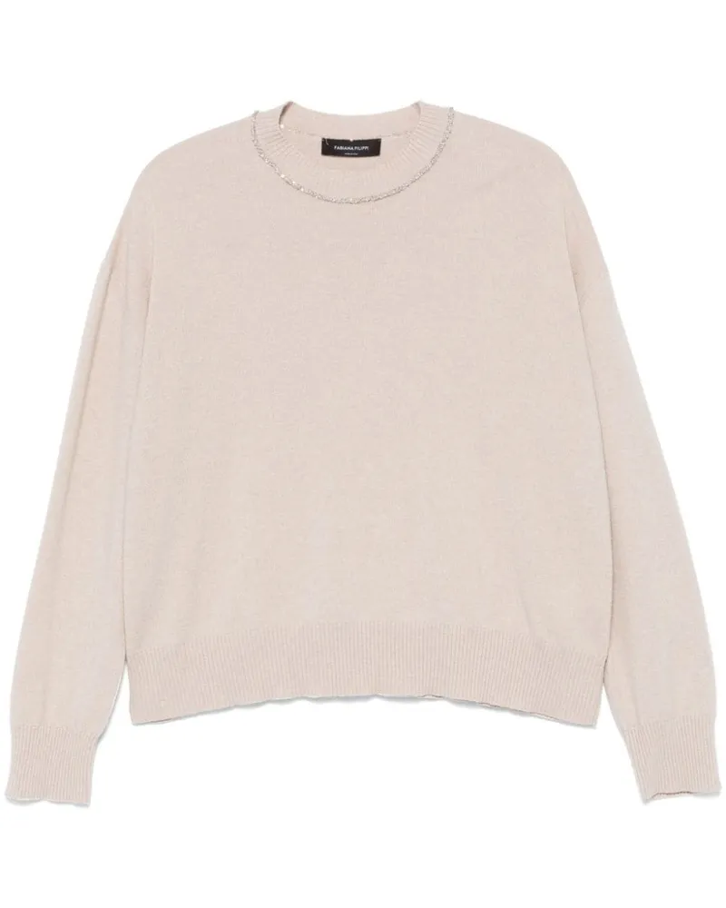Fabiana Filippi Pullover mit Pailletten - Nude Nude