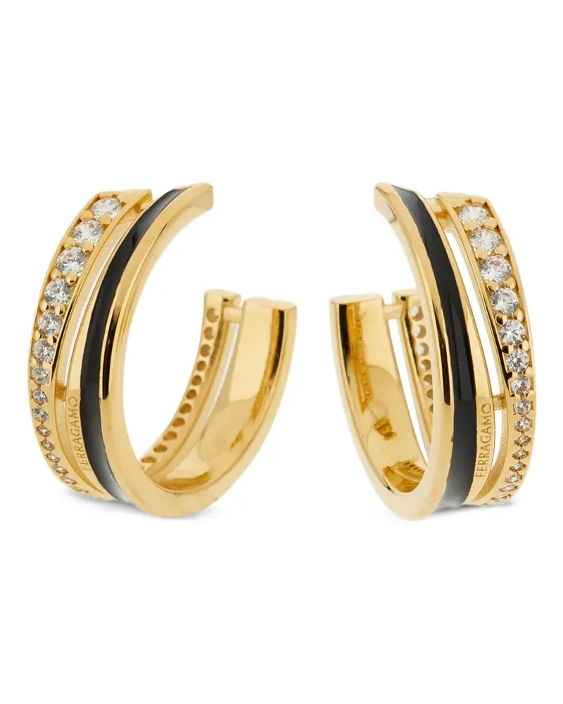 Ferragamo Kontrastierende Creolen - Gold Gold