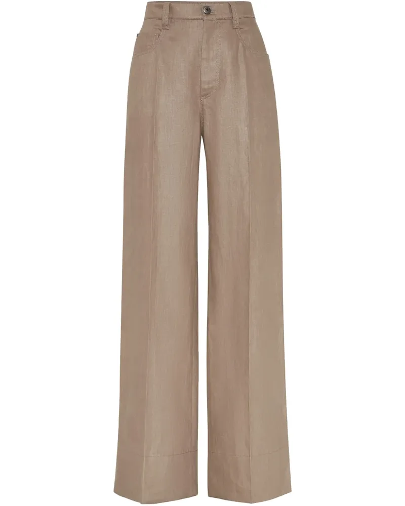 Brunello Cucinelli Hose mit weitem Bein - Braun Braun