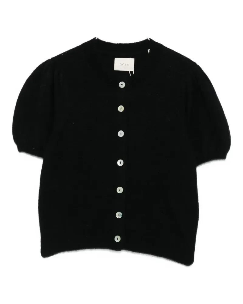 DÔEN Cardigan mit Puffärmeln - Schwarz Schwarz