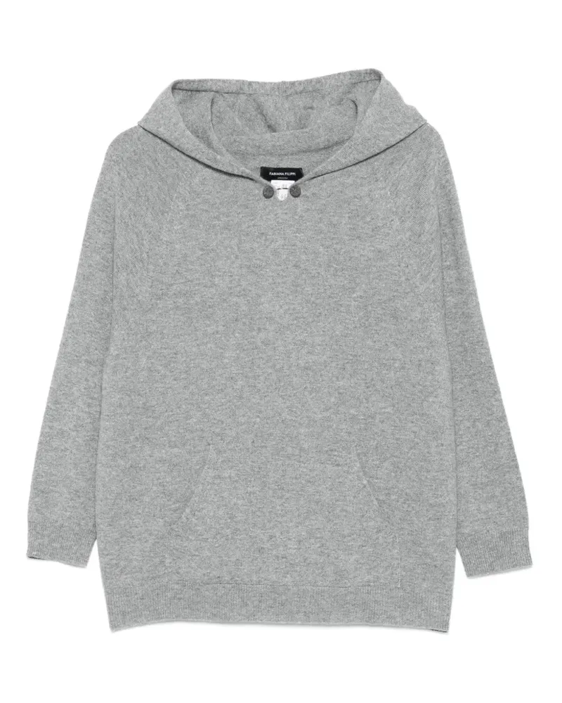 Fabiana Filippi Gerippter Hoodie - Grau Grau