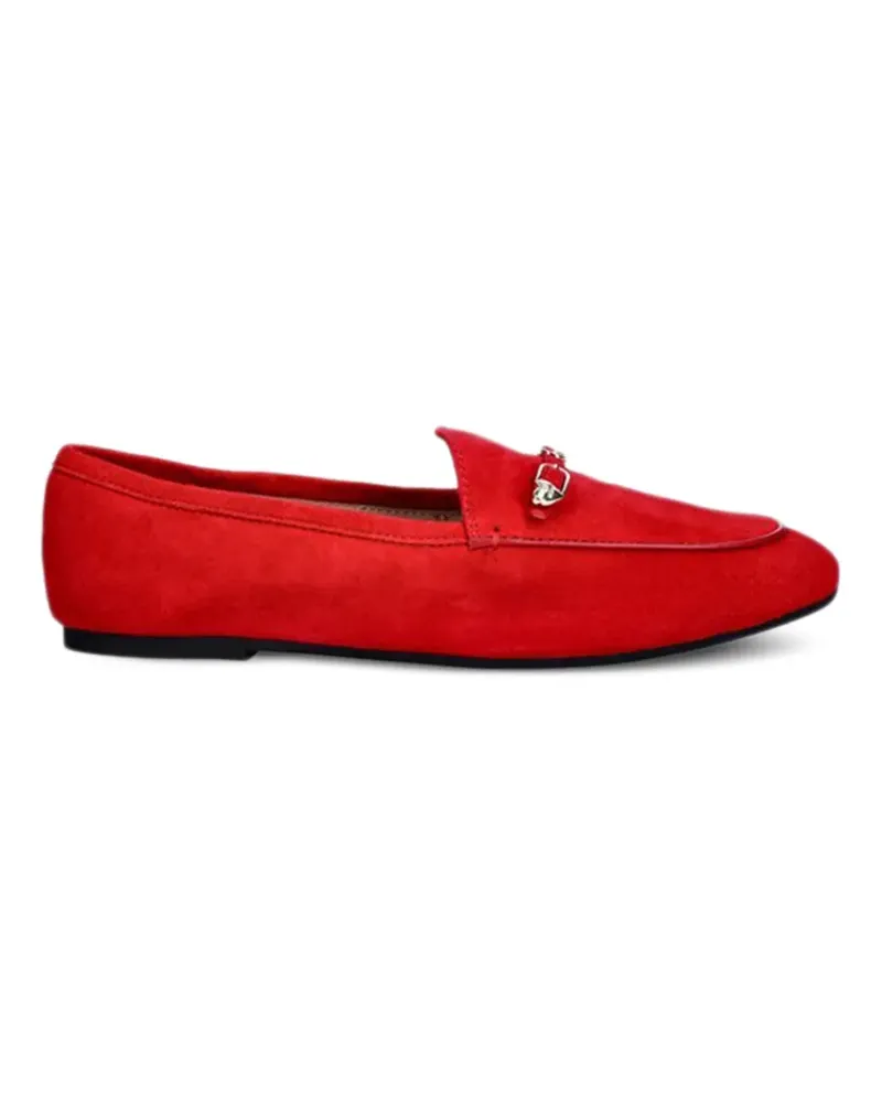 Moschino heart-appliqué loafers - Rot Rot