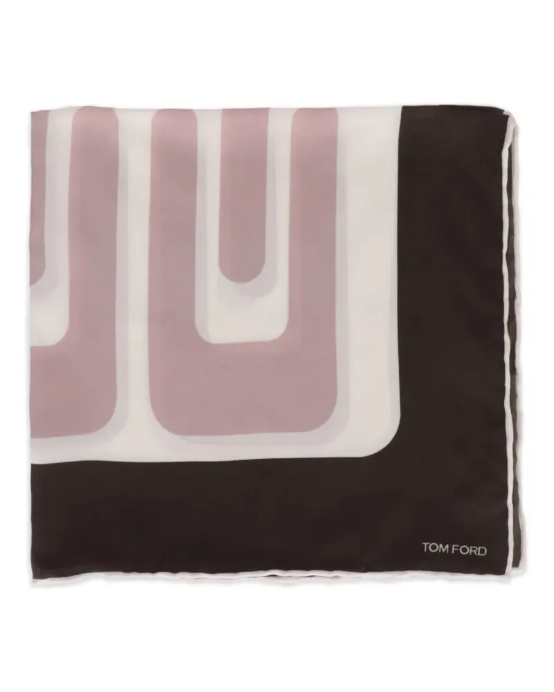 Tom Ford geometric-print pocket square - Braun Braun