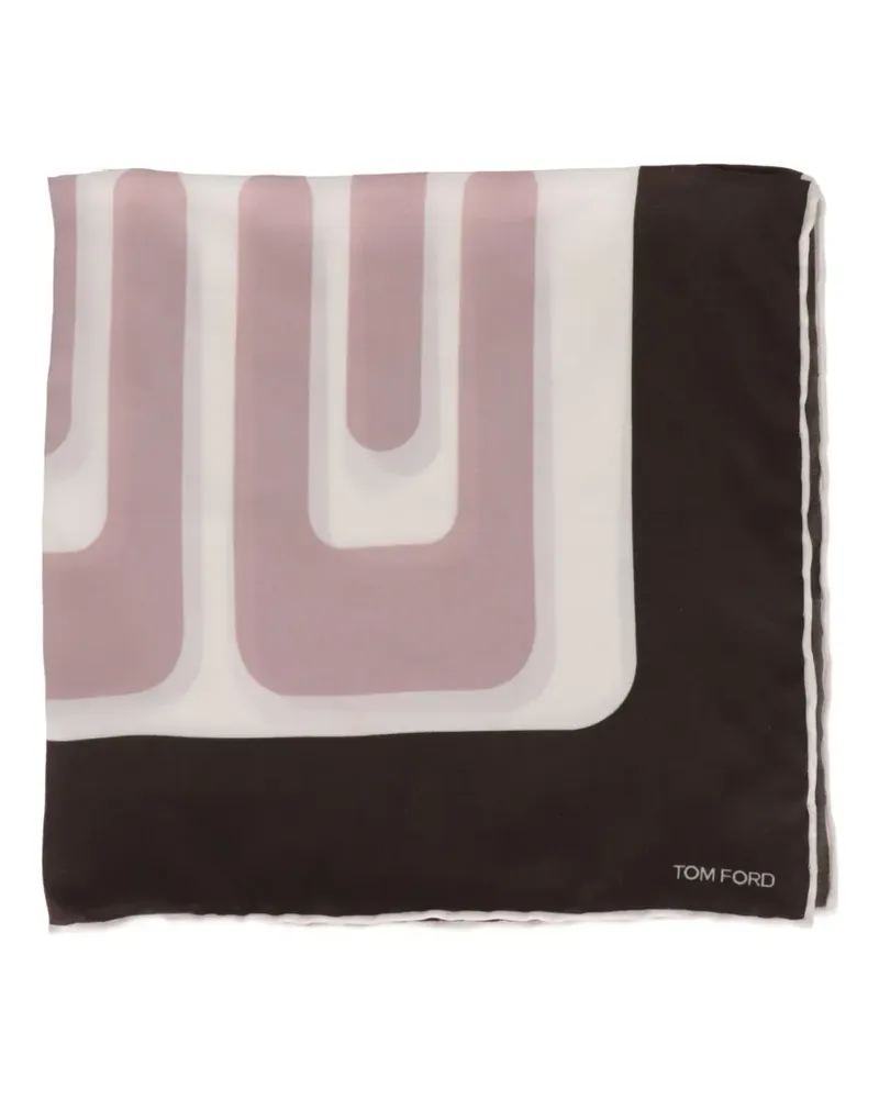 Tom Ford geometric-print pocket square - Braun Braun