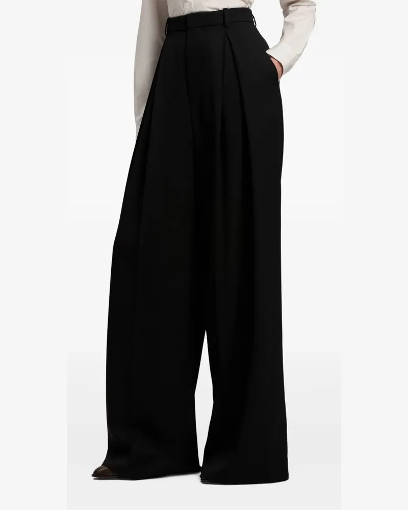 Ralph Lauren pleated wide-leg trousers - Schwarz Schwarz