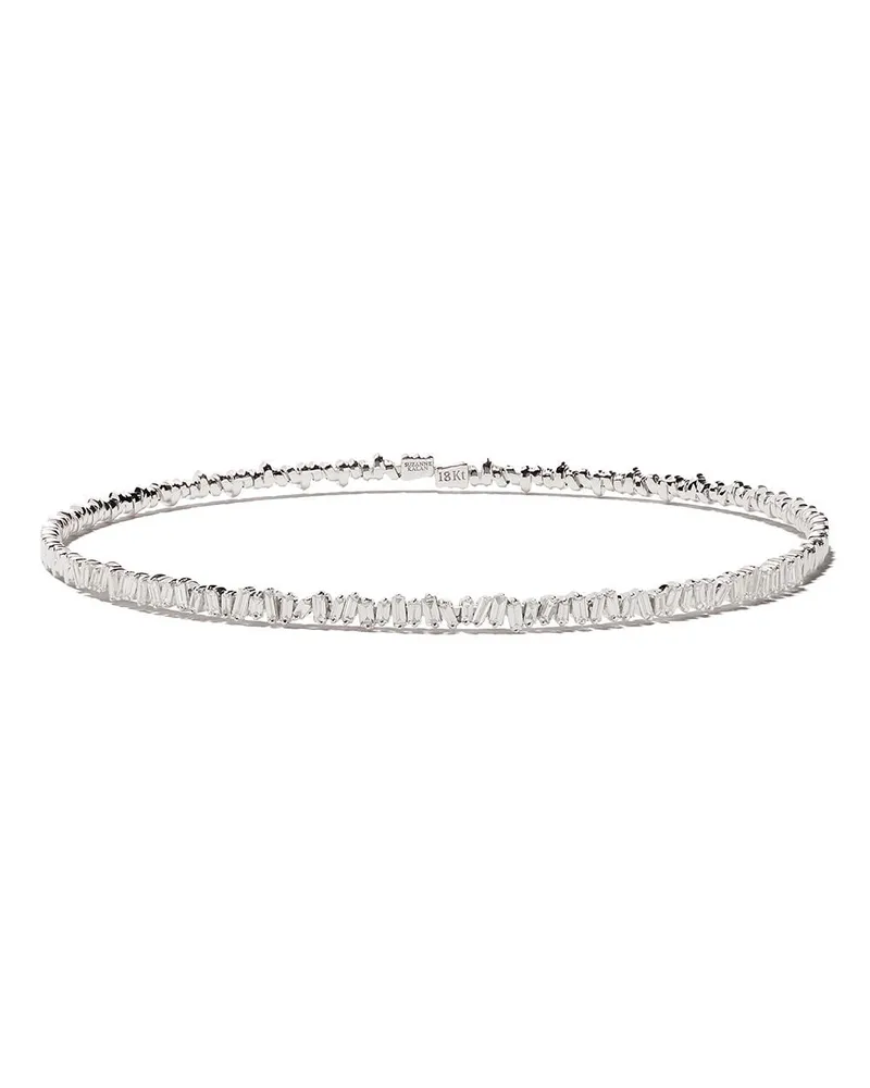 Suzanne Kalan 18kt 'Fireworks Classic' Weißgold-Choker Silber